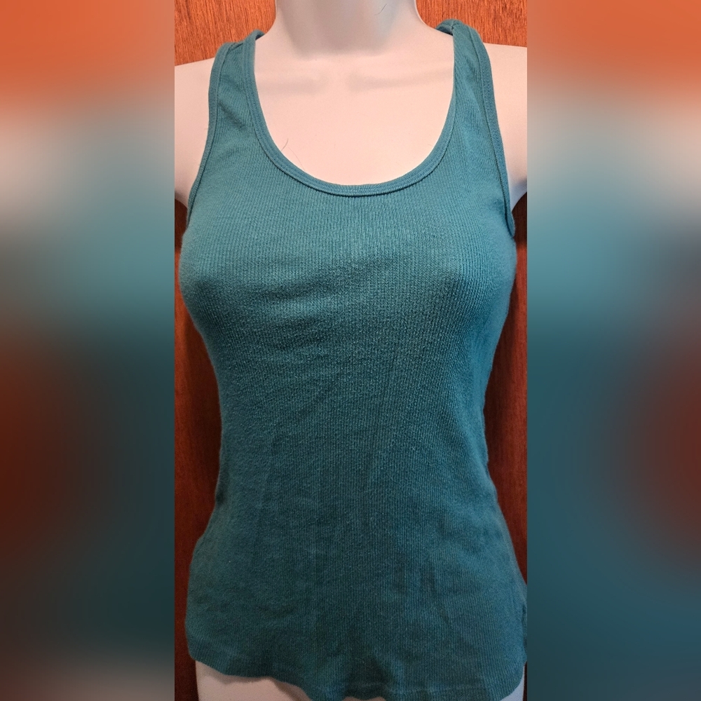 Mossimo teal tank top szL - Picture 3 of 5